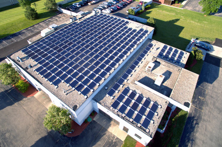 View LIVE electricity use and production from our huge 72kW solar array!